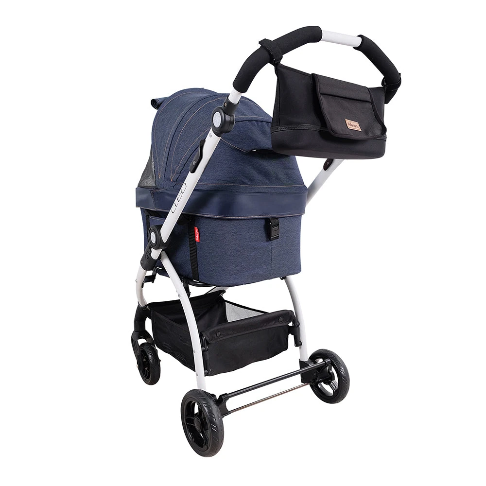 04_FS2191-B_dog-stroller_fix_2000x Ibiyaya CLEO Pet Stroller & Car Seat Travel System, Blue Jeans