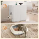 Loft Cat Litter Cabinet, White