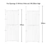 Extra Tall Retractable Pet Gate for Dogs & Cats