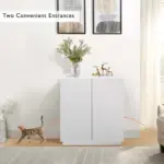 Loft Cat Litter Cabinet, White