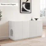 Loft Cat Litter Cabinet, White