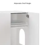 Loft Cat Litter Cabinet, White