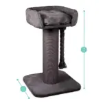 High Bed Scratching Post for Large Cats, Charcoal