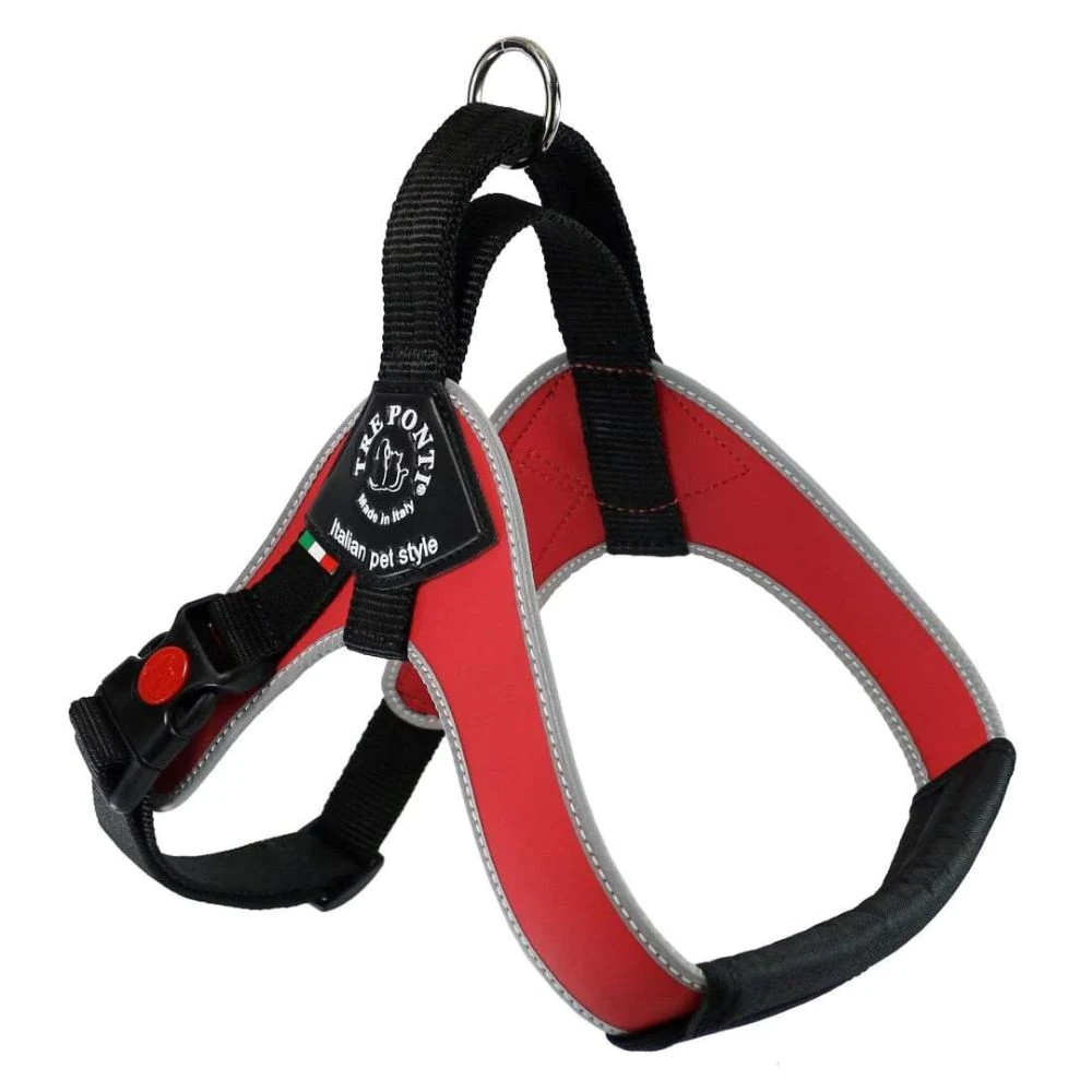 1_c0ab5b0c-fcff-4ae9-8453-01cab7dba901_2000x Tre Ponti Brio Adjustable Step In Dog Harness, Red