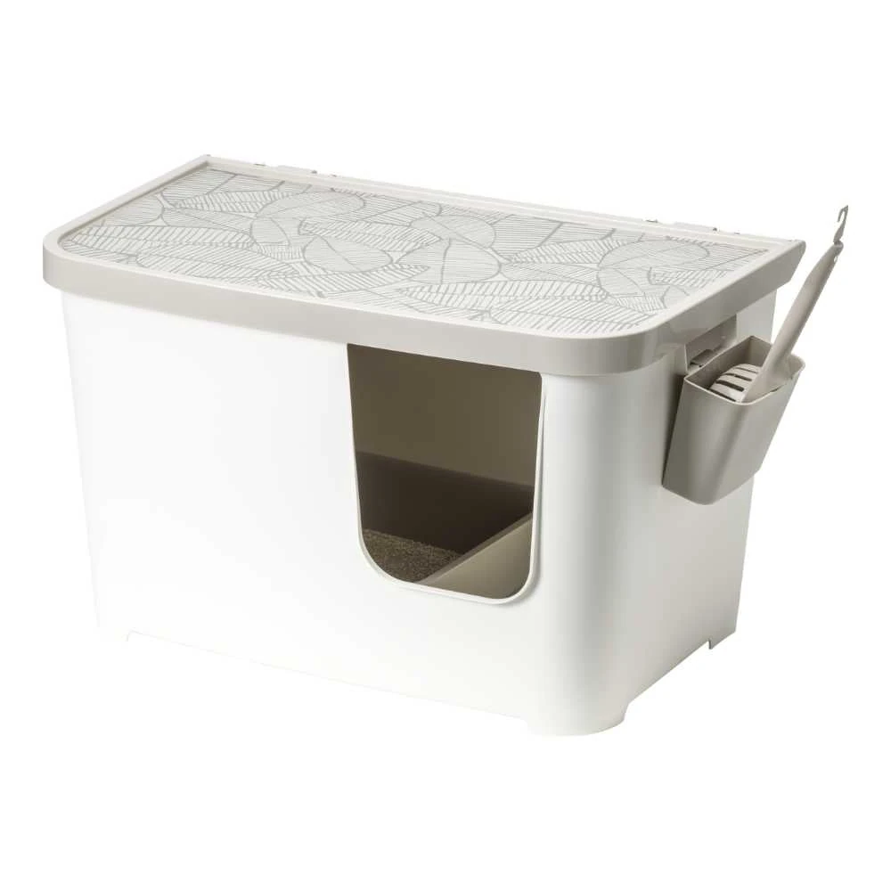 1_eef01fc8-9582-40e4-a450-174b2b65f09c_2000x Moderna Casetta Camelia High Wall Cat Litter Box, Soft White