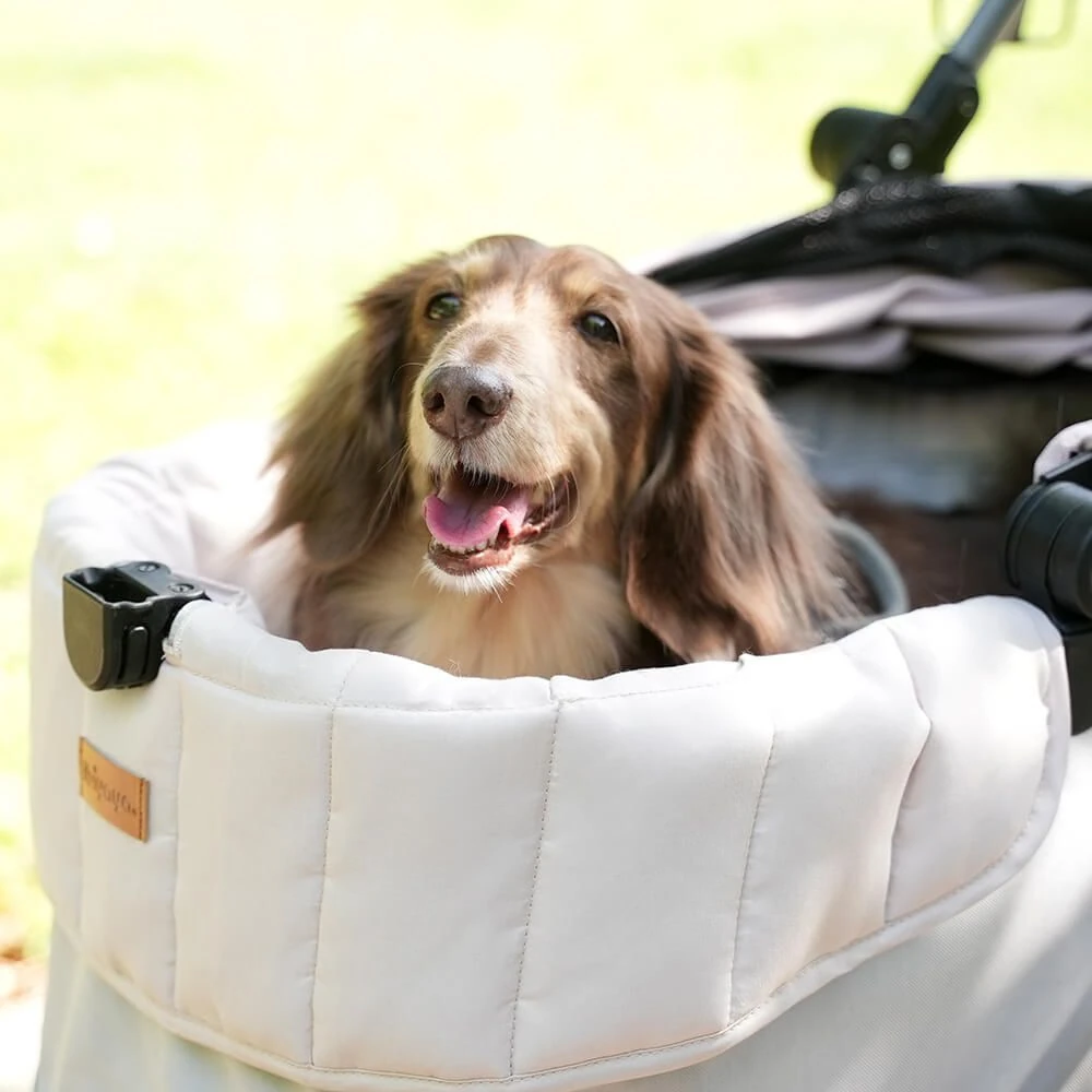 201_2000x Ibiyaya All Season Pet Stroller Cushion Set, Earthy Brown