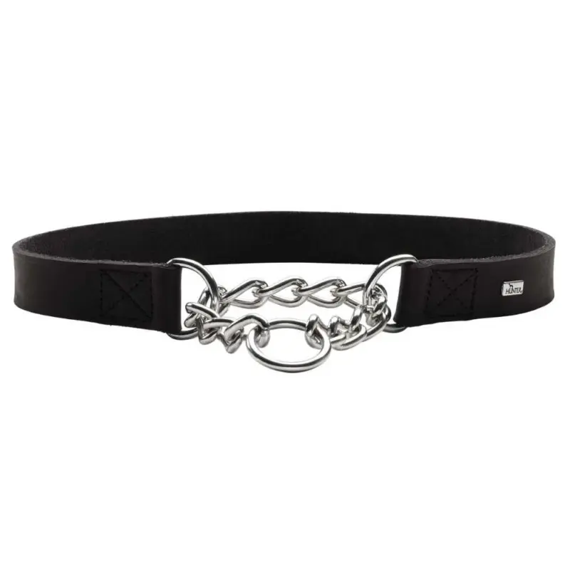 Hunter Aalborg Martingale Dog Collar, Black