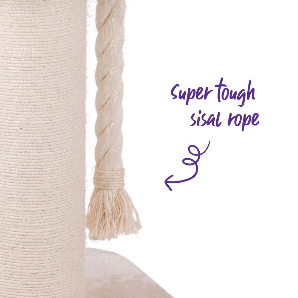 25_6c3bea42-a46f-4c06-a6dd-912f9ad5b4e4_2000x High Bed Scratching Post for Large Cats, Cream