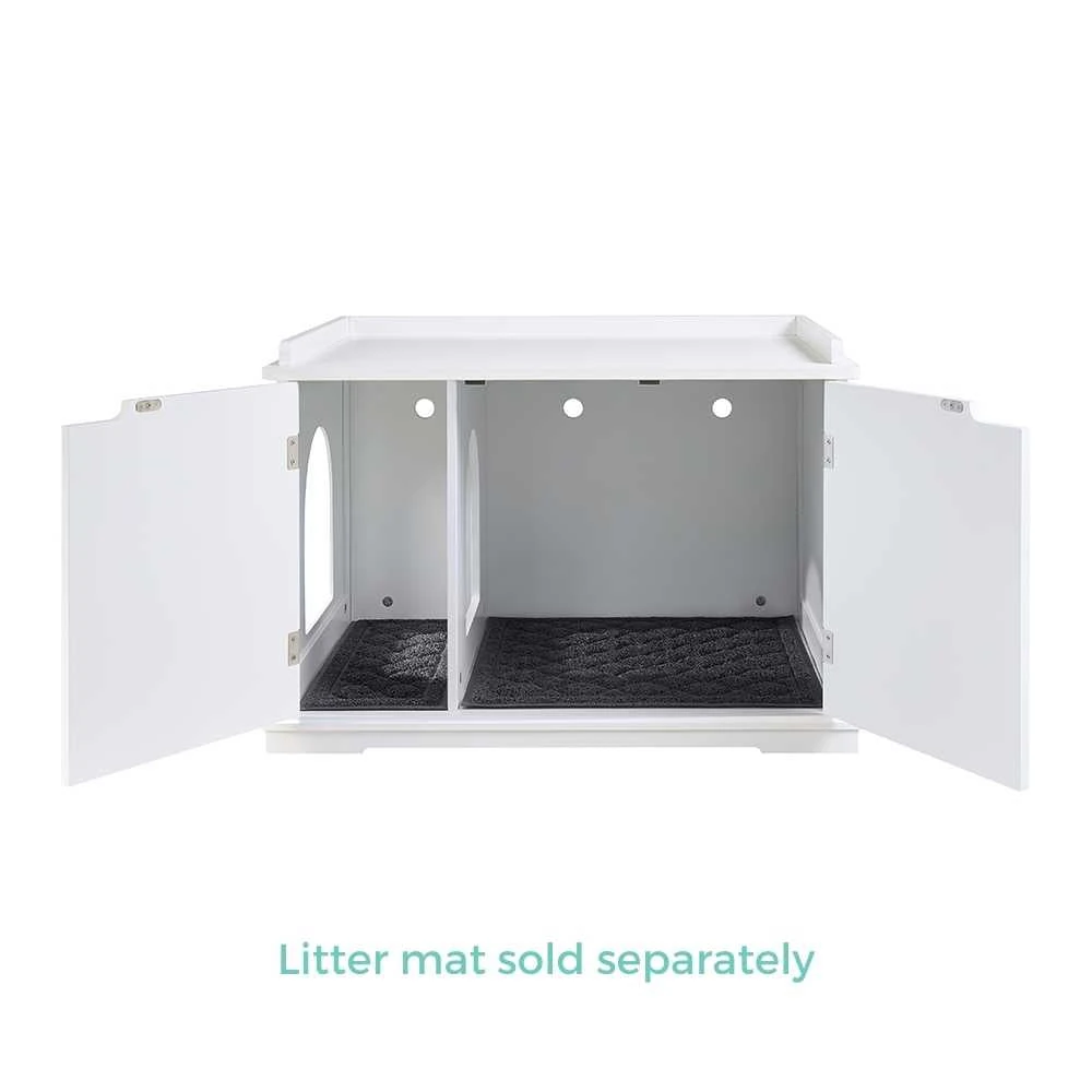 32_2000x Cleo Cat Litter Cabinet, White