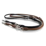 Hunter Rolled Soft Leather Dog Training Leash, Black