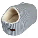 Blue Denim Stripe Cat Cave