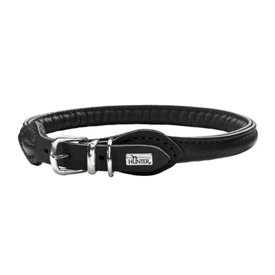 44_5b7363c0-f6c9-4a52-953f-8a440b235bd4_400x Hunter Rolled Soft Leather Dog Collar, Black