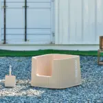 Michu High Sided Cat Litter Tray, Beige