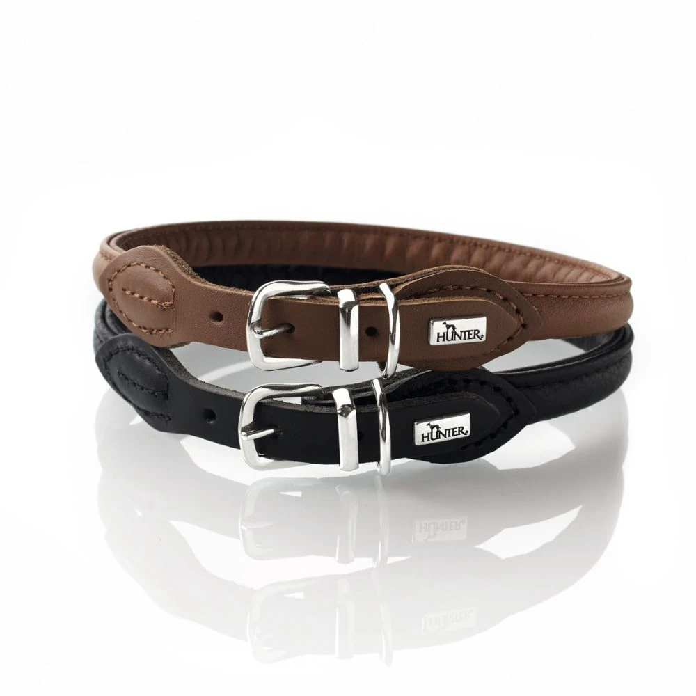 46_210bb9d1-b455-4fd3-9354-865c62c17f93_2000x Hunter Rolled Soft Leather Dog Collar, Brown