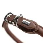 Hunter Rolled Soft Leather Dog Collar, Brown