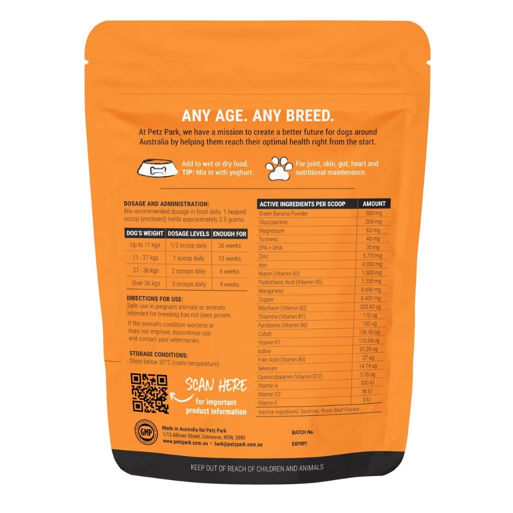 54_de749edd-3fd0-4006-9c3b-a9fc76220014_2000x Petz Park Supplement For Dogs | Multi-Vitamin
