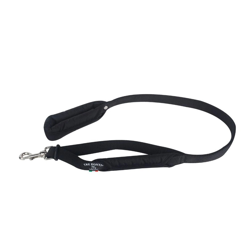 59_2bf3f7bf-990a-4a16-88ce-d47858a9ebc1_2000x Tre Ponti Double Handled Dog Leash, Black