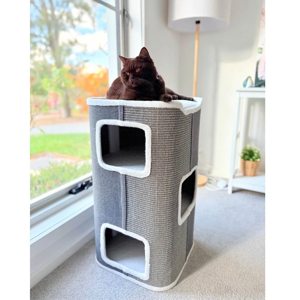 84_a442c0e1-0ede-420c-9cdb-ab9c5c9e82f1_2000x Tri-Level Square Cat Condo with Sherpa Lining