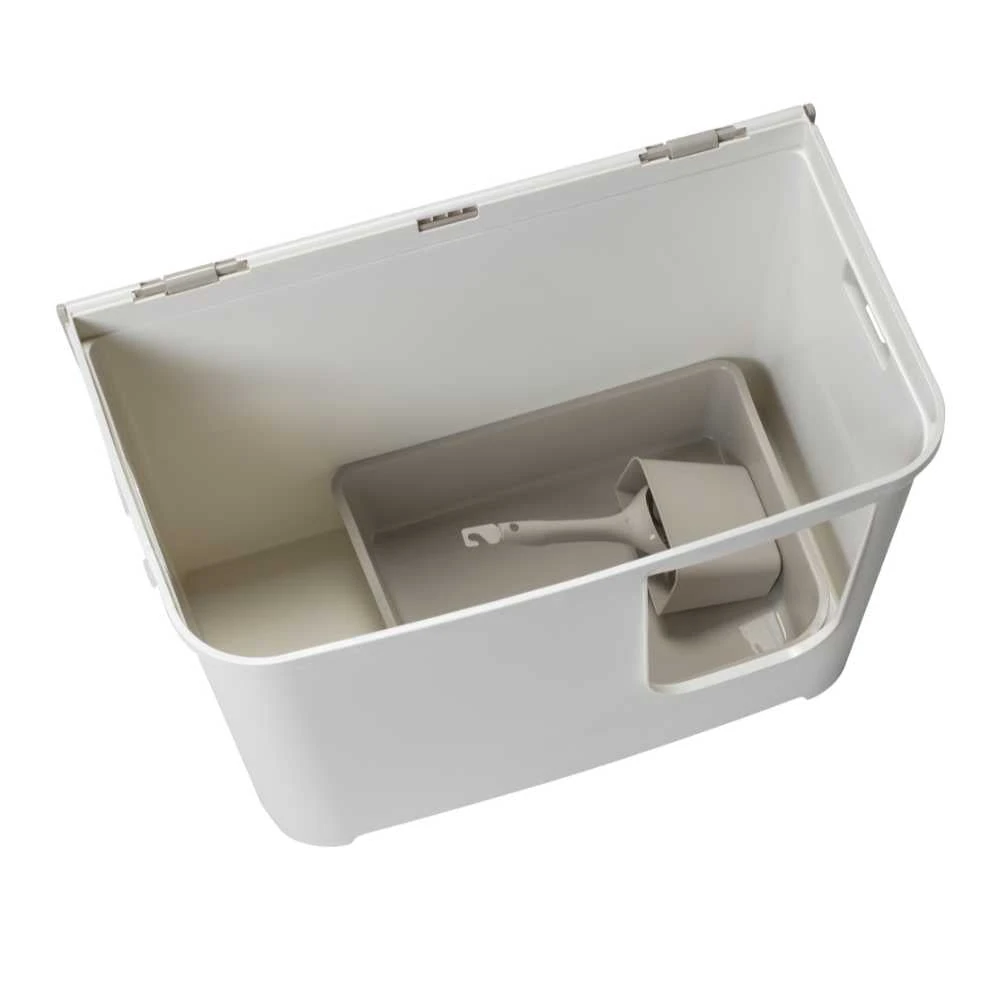 BL73-0354.4_2000x Moderna Casetta Camelia High Wall Cat Litter Box, Soft White