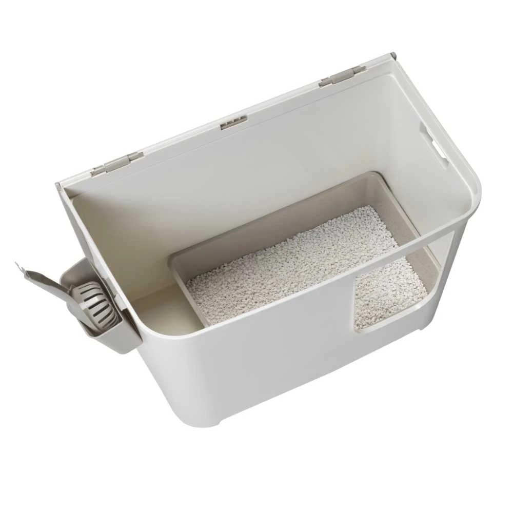 BL73-0354.5_2000x Moderna Casetta Camelia High Wall Cat Litter Box, Soft White