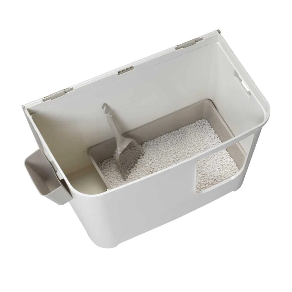 BL73-0354.6_2000x Moderna Casetta Camelia High Wall Cat Litter Box, Soft White