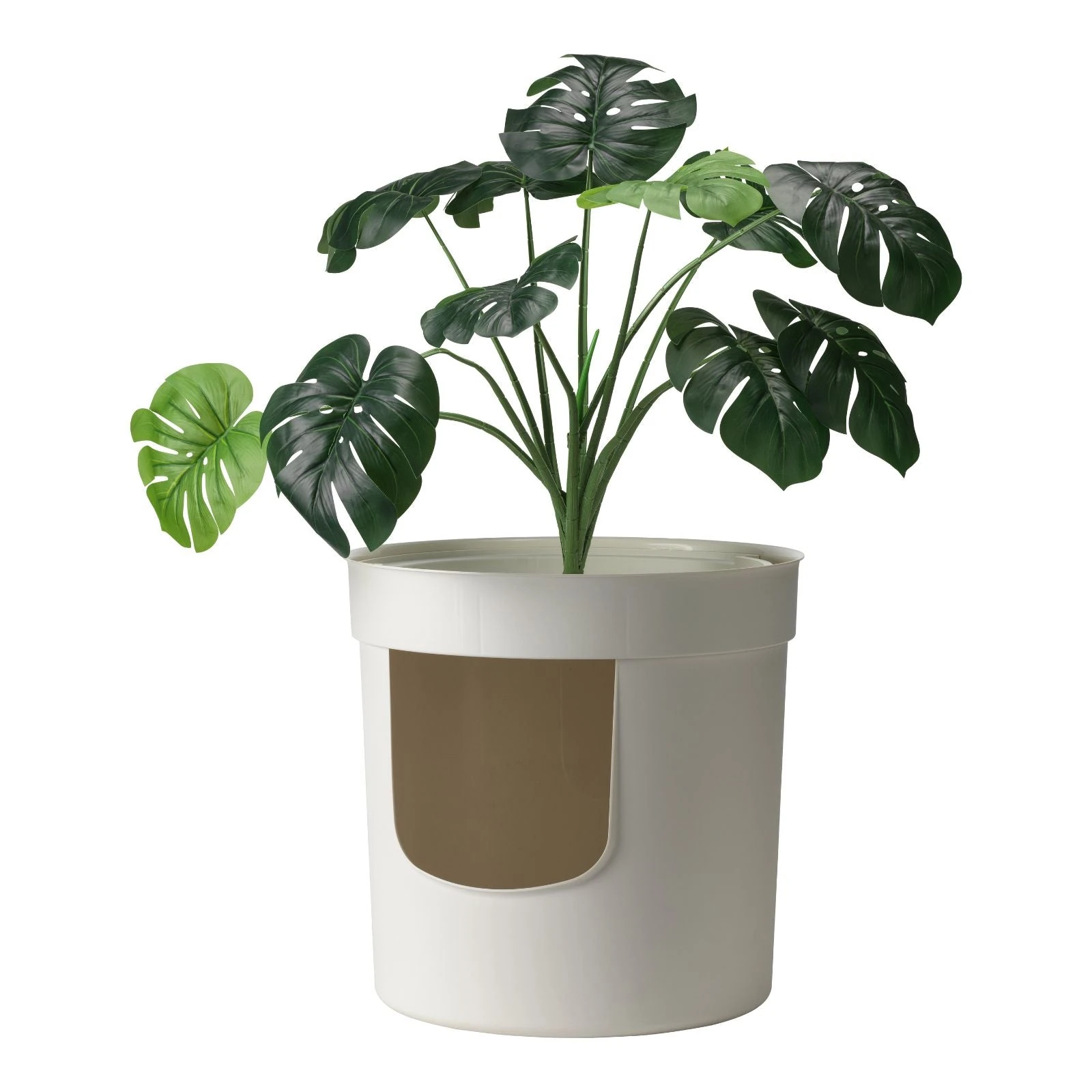 BU70-0354-Main_2000x Moderna Hidden Planter Litter Box, Soft White