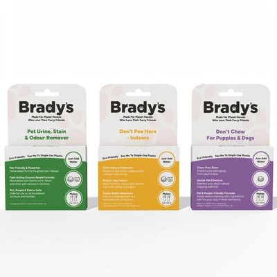 Brady_stabletboxes_400x Brady's Eco-Friendly Urine, Stain & Odour Remover for Dogs