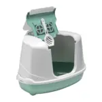 Moderna Flip Cat Corner Enclosed Cat Litter Box