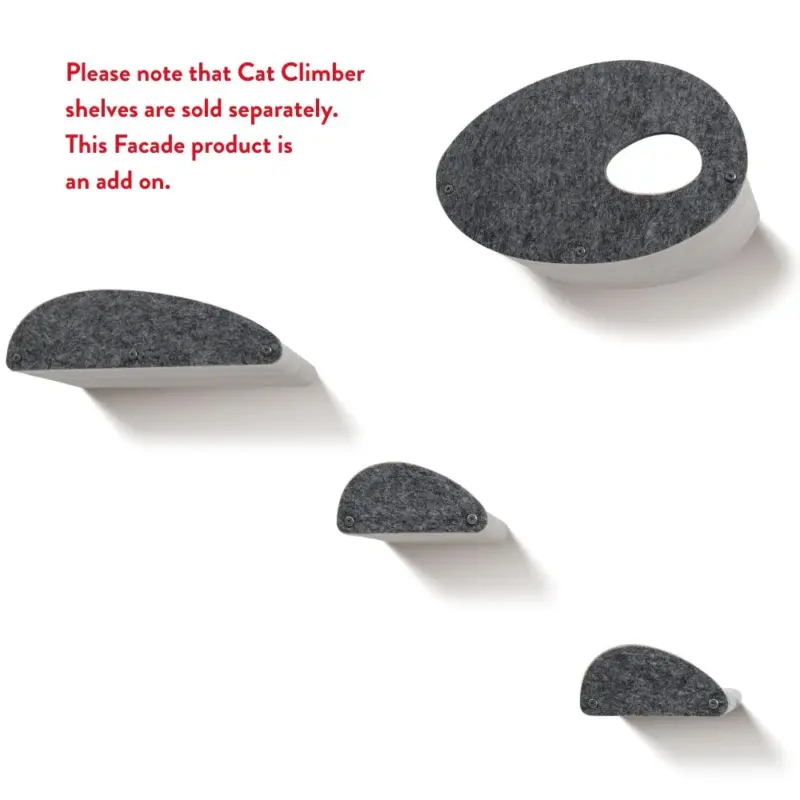 Cat Climber Set of 4 Facade Add-Ons, Charcoal