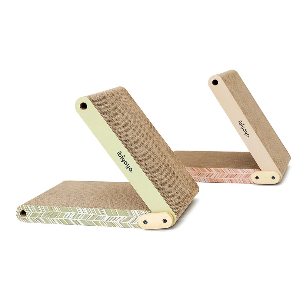 FF2217-_web_04_17c038d6-12b9-4233-b469-6c57fdd6acc0_2000x Ibiyaya Fold-Out Cardboard Cat Scratcher, Sage