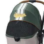 Ibiyaya Retro Luxe Pet Stroller for Cats & Dogs, Soft Sage