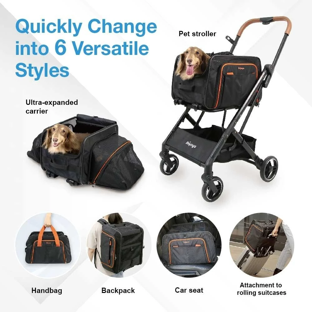 FS2319-B-11_2000x Ibiyaya JetPaw 3-in-1 Pet Stroller with Removable Airline Carrier