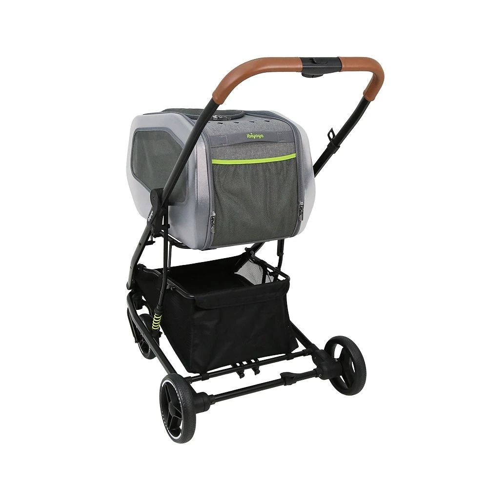 FS2360-G-1_2000x Ibiyaya NeoRider Multipurpose Detachable Pet Stroller, Silver Mist