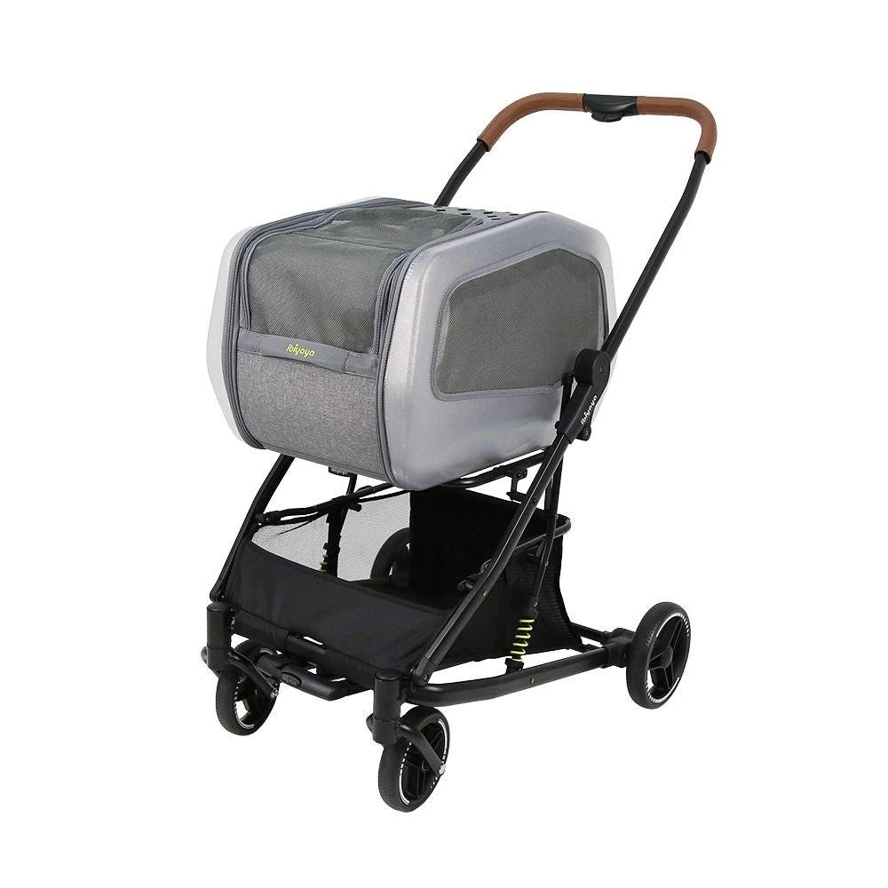 FS2360-G-8_2000x Ibiyaya NeoRider Multipurpose Detachable Pet Stroller, Silver Mist