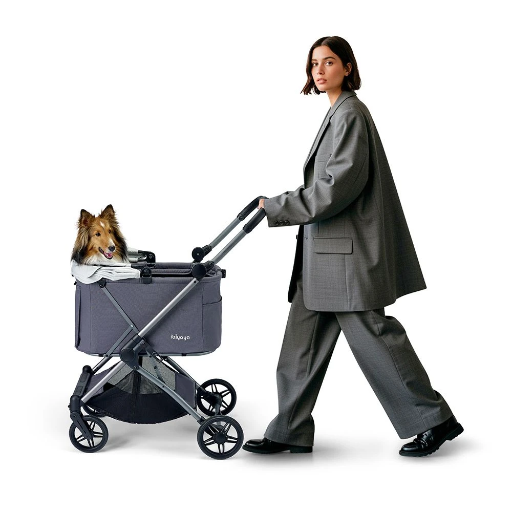 FS2501-G-10_2000x Ibiyaya Maxi Deep Carriage Pet Stroller, Twin Grey