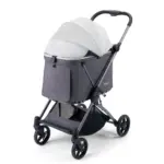 Ibiyaya Maxi Deep Carriage Pet Stroller, Twin Grey