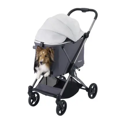 Ibiyaya Maxi Deep Carriage Pet Stroller, Twin Grey