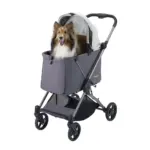 Ibiyaya Maxi Deep Carriage Pet Stroller, Twin Grey