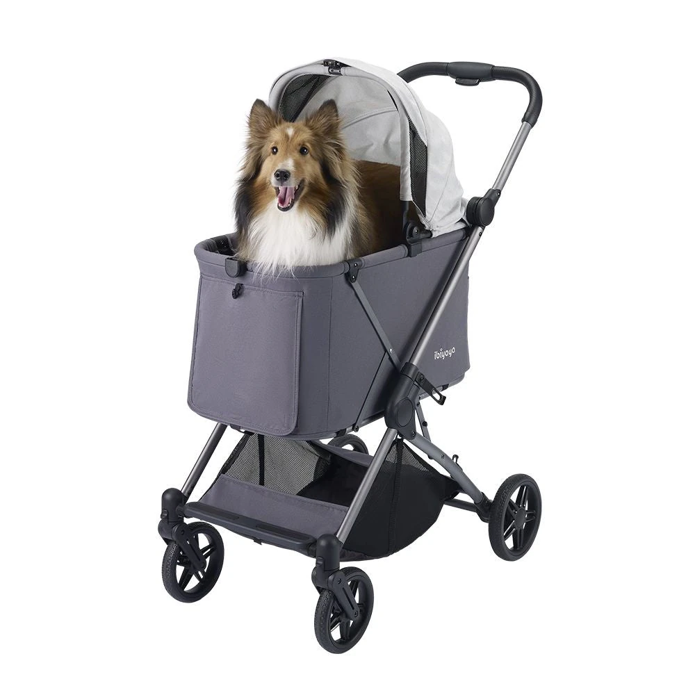 FS2501-G-2_2000x Ibiyaya Maxi Deep Carriage Pet Stroller, Twin Grey
