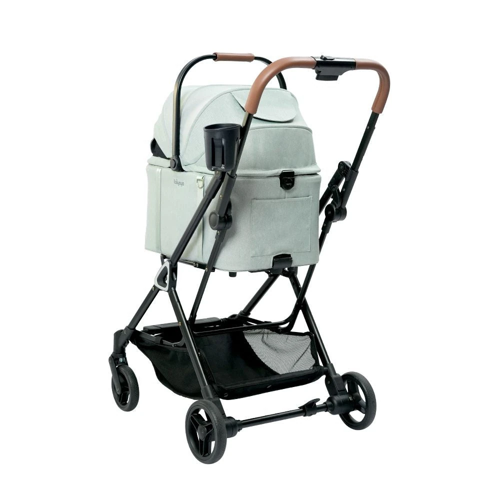 FS2511-G-6_da77e50c-155a-4073-b73d-760705374b6f_2000x Ibiyaya Tinker Small Detachable Pet Stroller, Sage Green