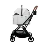 Ibiyaya Tinker Small Detachable Pet Stroller, Silver Grey