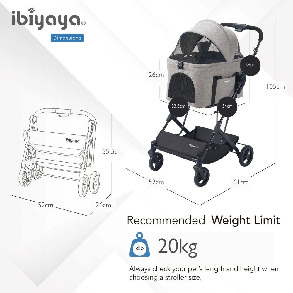 FS2517-TG-13_e3189d6c-0375-4a45-8eaf-595b864deac5_2000x Ibiyaya Travois Tri-Fold Pet Travel System, Taupe Grey