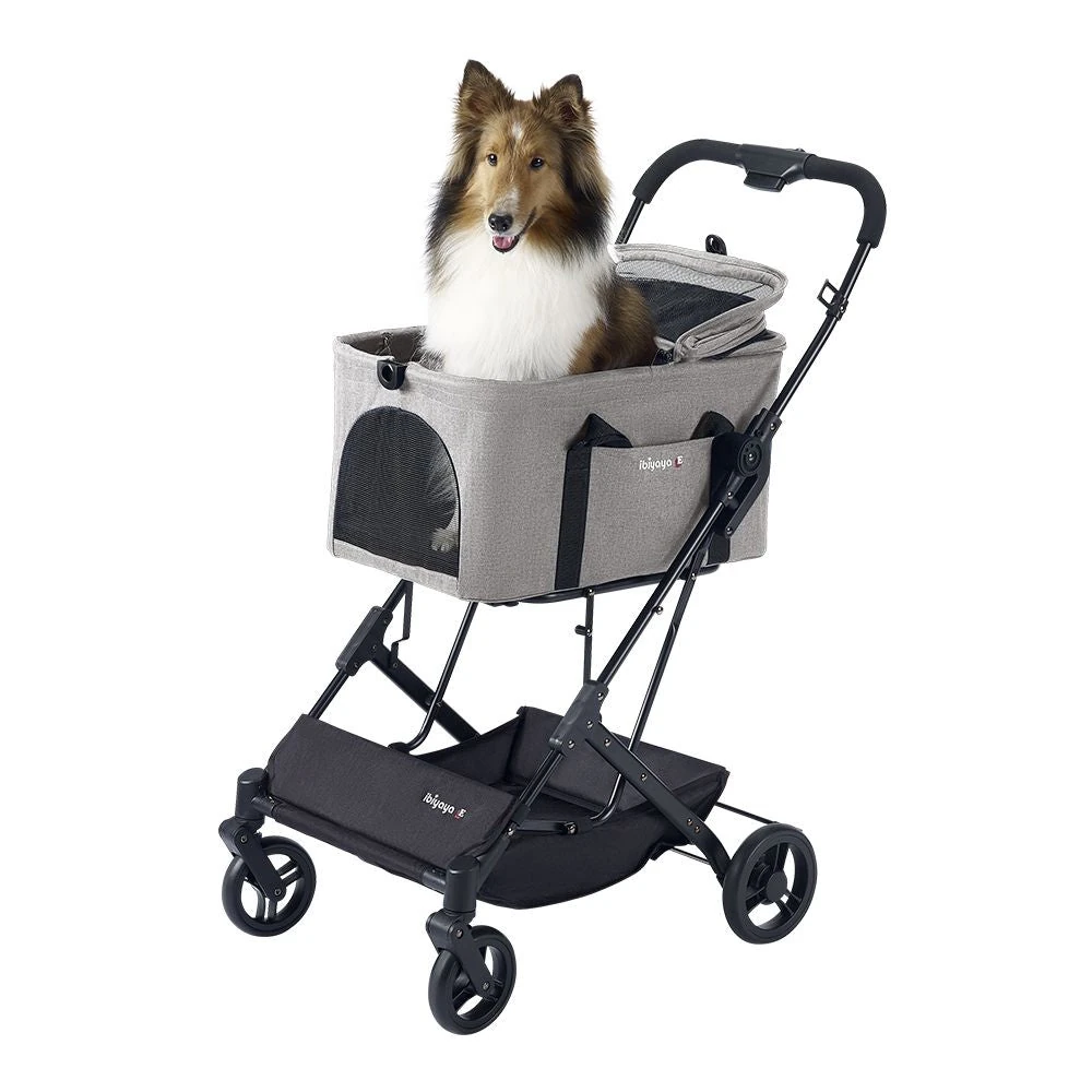 FS2517-TG-1_2000x Ibiyaya Travois Tri-Fold Pet Travel System, Taupe Grey