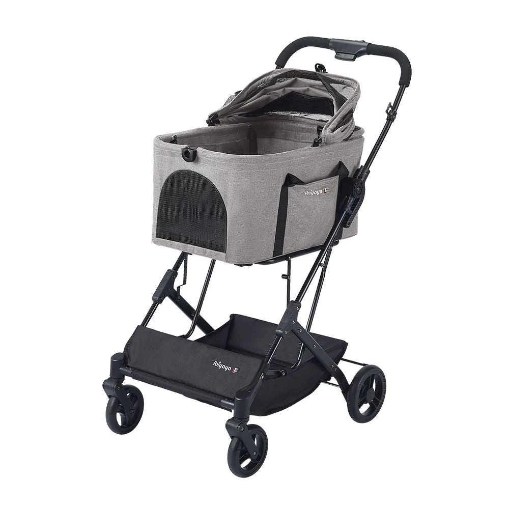 FS2517-TG-4_2000x Ibiyaya Travois Tri-Fold Pet Travel System, Taupe Grey