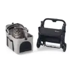 Ibiyaya Travois Tri-Fold Pet Travel System, Taupe Grey