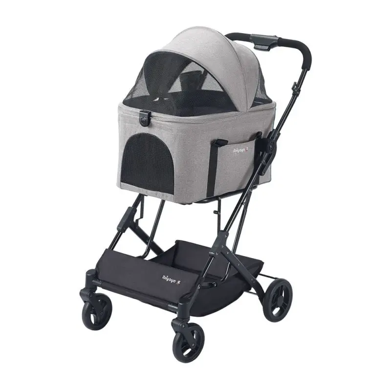 Ibiyaya Travois Tri-Fold Pet Travel System, Taupe Grey