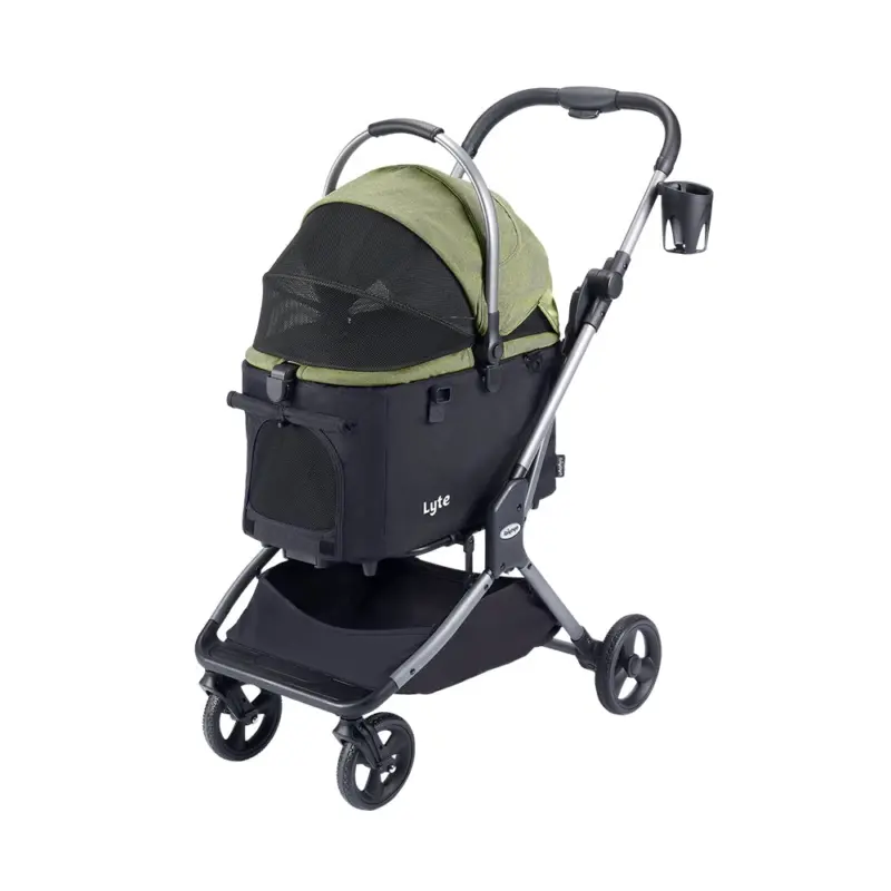 Ibiyaya Lyte 3-in-1 Detachable Pet Stroller, Pickle Green