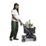 Ibiyaya Lyte 3-in-1 Detachable Pet Stroller, Pickle Green