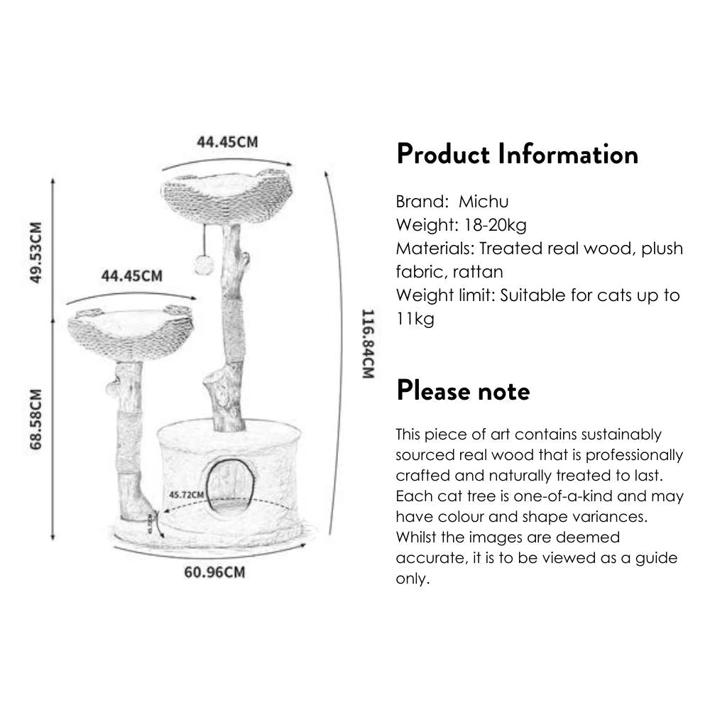 FURRYNWCT900414-5_2000x Michu Premium Real Wood Cat Tree | Large