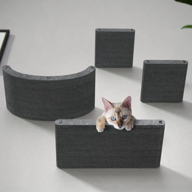 Cat Climber Set of 4 Shelves, Charcoal